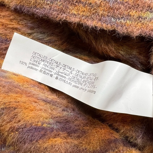 NWT ZARA Faux Fur Crop Sweater Multi M - Picture 12 of 12